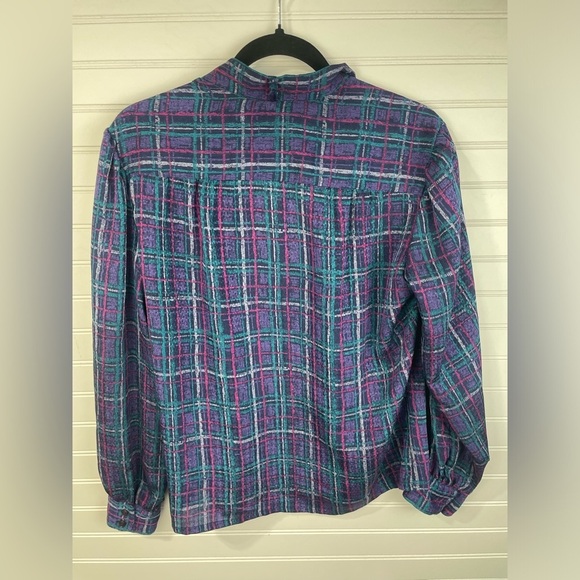 Pendleton Vintage County Sophisticates Button Down Petite Plaid Shirt S W - Picture 6 of 10